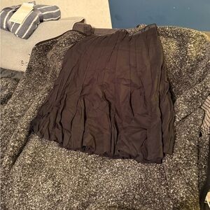 Elegant Black Pleated Skirt